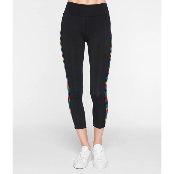 NWT Pam & Gela Lurex Rainbow 7/8 Leggings M - Picture 2 of 7